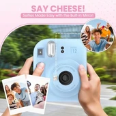 Fujifilm Instax Mini 12 Anlık Fotoğraf Makinesi/Minimate Özel Kılıf/10 Sayfa - Mavi - 4