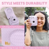 Fujifilm Instax Mini 12 Anlık Fotoğraf Makinesi/Minimate Özel Kılıf/10 Sayfa - Mor - 7