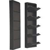 AHM METAL 5 Lİ KİLİTLİ SİYAH METAL AYAKKABILIK 5 BÖLMELİ METAL AYAKKABILIK - 1