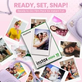 Fujifilm Instax Mini 12 Anlık Fotoğraf Makinesi/Minimate Özel Kılıf/10 Sayfa - Mor - 6