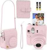 Fujifilm Instax Mini 12 Anlık Fotoğraf Makinesi/Minimate Özel Kılıf/10 Sayfa - Pembe - 3