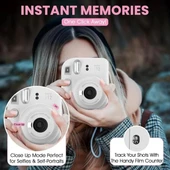 Fujifilm Instax Mini 12 Anlık Fotoğraf Makinesi/Minimate Özel Kılıf/10 Sayfa - Beyaz - 9