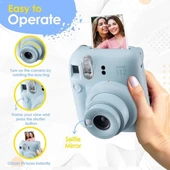 Fujifilm Instax Mini 12 Kamera/Mini Film (60 Sayfa)/Aksesuarlar - Mor - 3