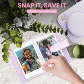 Fujifilm Instax Mini 12 Anlık Fotoğraf Makinesi/Minimate Özel Kılıf/10 Sayfa - Mor - 8