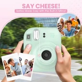 Fujifilm Instax Mini 12 Anlık Fotoğraf Makinesi/Minimate Özel Kılıf/10 Sayfa - Yeşil - 4
