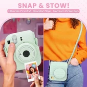 Fujifilm Instax Mini 12 Anlık Fotoğraf Makinesi/Minimate Özel Kılıf/10 Sayfa - Yeşil - 5