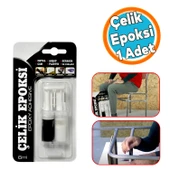 Çelik Epoksi Yapıştırıcı 6 ml Metal Plastik Seramik Cam Çelik Yalıtım Onarma Doldurma 1 Adet - 1
