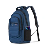 Classone BP-L241 13" 14" Su Geçirmez Kumaş Lacivert Laptop Sırt Çantası - Teshir - 3