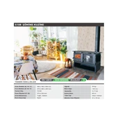 Sabah Şömine Tuğlalı Kuzine Soba Odunluklu S108 - 6