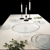 Fecra Loren 7 Parça Pasta ve Sunum Seti Siyah Fileli - 2