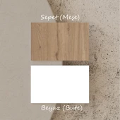 1740 Napoli 180 Cm (Membran MDF Kapaklı) Bohem Konsol Sepet - Beyaz - 7