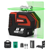 KOBB KBL32G Profesyonel Li-ion Yatay 360° ve Dikey Otomatik Hizalamalı Yeşil Nokta Şakül ve Yeşil Çapraz Çizgi Lazer - 1