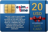 Esimtime 20 Usd Dijital Hediye Kartı - 1