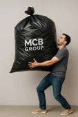 200 Adet Endüstriyel ( 120x150 Cm ) Hantal Boy Siyah Çöp Poşeti 120 Litre Çöp Konteynırına Uyumludur - 3
