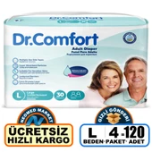 Dr.Comfort Belbantlı Büyük Boy L 30'lu 4 Adet Hasta Bezi - 1