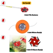 Benzinli Yan Tırpan Motorlu Çim Biçme Makinesi Profesyonel Misinalı Ot Bahçe Tırpanı Seti thumbnail 4