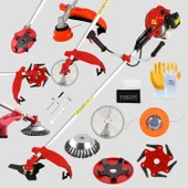 Benzinli Yan Tırpan Motorlu Çim Biçme Makinesi Profesyonel Misinalı Ot Bahçe Tırpanı Seti thumbnail 1