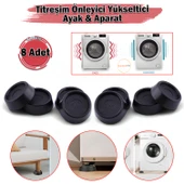 Titreşim Önleyici Beyaz Eşya Çamaşır Makinesi Ayağı 8 Adet Kaymaz Gürültü Azaltıcı Engelleyici Ayak - 1