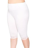 6 Adet Sedef Yıldız Bayan Ribana Diz Altı Paça Dantelli Tayt 1071 thumbnail 2