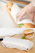 Sandviç Dürüm Hamburger Paketleme Sarma Ambalaj Kağıdı 30x40 100 Adet Sandviç Kağıdı thumbnail 2