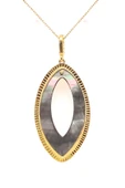 Oval Sedef Kolye - 1