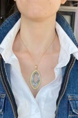 Oval Sedef Kolye - 2