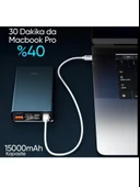 15000 mAh Powerbank 100W Süper Hızlı, 3 Çıkışlı Şarj Cihazı - Laptop Uyumlu Hızlı Powerbank - 3