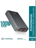 15000 mAh Powerbank 100W Süper Hızlı, 3 Çıkışlı Şarj Cihazı - Laptop Uyumlu Hızlı Powerbank - 2
