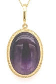 Ametist Oval Kolye - 1