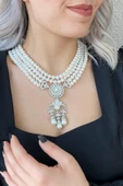 7,5 mm Doğal İnci Kolye - 3