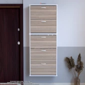 Modilayn VARBİ UMAY' 2 Li Asma Kapı Önü 52x193x26 cm’ lik 5 Düşer Kapak 10 Göz Bölmeli Ayakkabılık - 2