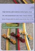 İki Renkli Yapay İpek Saten Biye Şerit - Çiçek Rengi (Siyah + 140 Bej 5 metre) - 7
