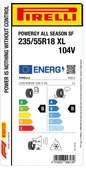 Powergy All Season SF 235/55R18 104V XL M+S 3PMSF 4x4 4 Mevsim Lastiği (Üretim Yılı:2025) - 2