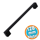 Metal Mobilya Mutfak Çekmece Dolap Dolabı Kulbu Kulpu Kulpları (128 mm - 12.8 cm) Siyah thumbnail 1