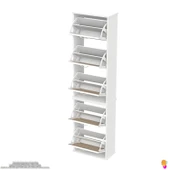 Modilayn VARBİ UMAY' 2 Li Asma Kapı Önü 52x193x26 cm’ lik 5 Düşer Kapak 10 Göz Bölmeli Ayakkabılık - 8