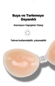 Kadın Yapışkanlı Dolgusuz Klipsli Et Sütyen Miss Feliz - 8