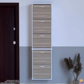 Modilayn VARBİ UMAY' 2 Li Asma Kapı Önü 52x193x26 cm’ lik 5 Düşer Kapak 10 Göz Bölmeli Ayakkabılık - 5