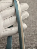 İki Renkli Yapay İpek Saten Biye Şerit - Siyah (Siyah + 156 Bordo 5 m) thumbnail 4