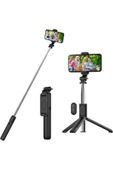 MEGAMUS Selfie Çubuğu Tripod, Kablosuz Uzaktan Kumandalı Genişletilebilir 100cm Selfie Çubuğu thumbnail 1