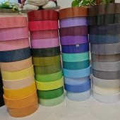 3.5cm Polyester Kumaş Şerit - Kıvrımlı Kenar - Gökyüzü Mavi thumbnail 3