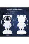 Airstorr Astronot Müzikli Nebula Galaksi Yıldız Gece Lambası Çocuk Odası Kumandalı Projektor - 4