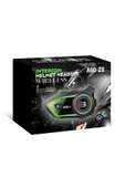 Airstorr A60 2X Motosiklet Kask Kulaklığı Bluetooth Intercom RGB Işıklı 2 Intercom Bağlantılı 300M - 2
