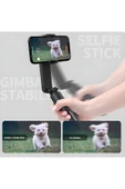 MEGAMUS Akıllı Telefon L09 Gimbal Sabitleyici Dolgu Işığı Bluetooth Selfie Video Çekim Tripod - 3