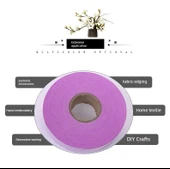 3.5cm Polyester Kumaş Şerit - Kıvrımlı Kenar - Açık Sarı thumbnail 5