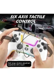 MEGAMUS P07 kablosuz oyun PS4 IOS/Android/PC RGB Bluetooth konsolu Gamepad - 3