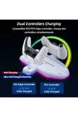 Airstorr Tp5-3528 Beyaz Soğutma Ve Şarj İstasyonu Ps5 Slim Konsol İçin RGB Renkli Atmosfer Işık Halkası - 3