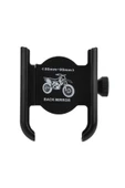 MEGAMUS AKalite Metal Gidon Bağlantılı Motosiklet Bisiklet Scooter Telefon Tutucu Navigasyon Ayarli - 2