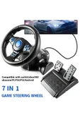 MEGAMUS 7in1 Uyumlu Gamer Direksiyonu Pratik 180' Döndürme Oynama Rahat Kavrama Direksiyon Simidi - 2