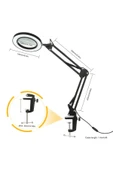 MEGAMUS 360 derece rotasyon 3 renk profesyonel Led Metal salıncak kolu kısılabilir masa lambası - 2