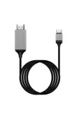 MEGAMUS Type-C HDMI USB 3.1 uyumlu adaptör kablosu HDTV 30Hz 4K USB-C kablo PC için monitör thumbnail 1
